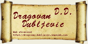 Dragovan Dubljević vizit kartica